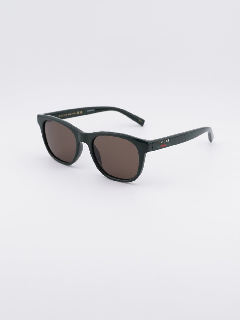Gucci GG1985S 004 Sunglasses Green Square Frame, Brown Lenses